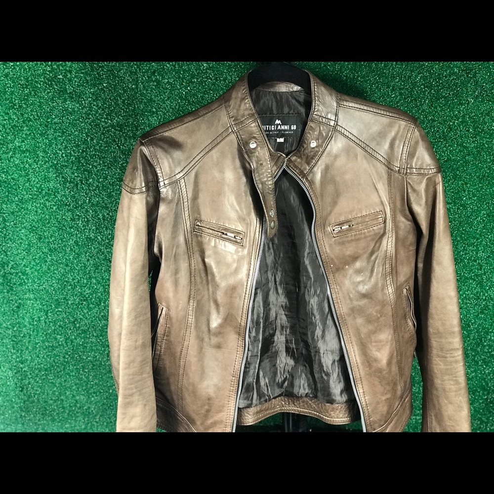 Leather jacket, made and bought in Florence, Italy